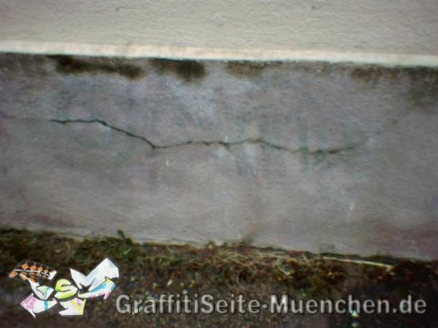 Abgewaschenes Graffiti-Zeichen